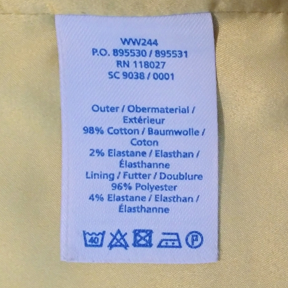 Boden Talia Dress Textured Yellow Damask Size 8 - Picture 8 of 8